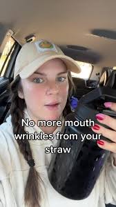 Say Goodbye to Mouth Wrinkles with Stainless Steel Cup & Straw!