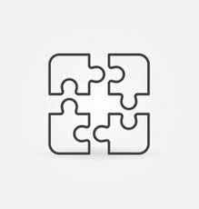 In small rectangle shape with 4 pieces isolated on green background. 4 Piece Puzzle Vector Images Over 740