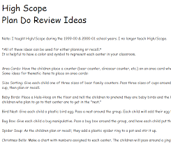 High Scope Plan Do Review Ideas High Scope Preschool Planning High Scope Approach
