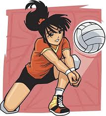 Amazon.com: Cool Athletic Volleyball Girl Cartoon Icon Vinyl Decal Sticker  (4" Tall) : Automotive