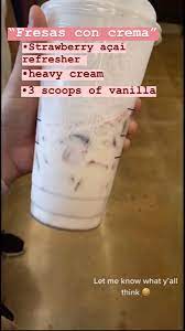 Fresa Con Crema Starbucks Drink Starbucks Recipes Healthy Starbucks Drinks Starbucks Drinks Recipes