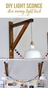 Spend this time at home to refresh your home decor style! Diy Light Sconce Corbel Style Ikea Ranarp Light Hack Sisters What