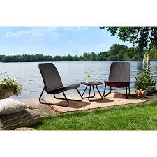Keter Rio Resin 3 Piece Conversation Set All Weather Plastic Patio Lounge Furniture Brown Rattan Walmart Com In 2020 Outdoor Sofa Sets Outdoor Chairs Resin Wicker Patio Furniture