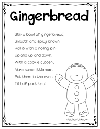Gingerbread Activities For The Classroom And A Freebie Mrs Richardson S Class Gingerbread Poem Gingerbread Activities Kindergarten Poems