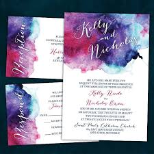 Custom Jewel Tone Watercolor Wedding Invitations Purple Wedding Invitations Trendy Wedding Invitations Jewel Tone Wedding Invitations