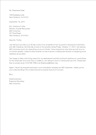 Be pleasant and cordial in the letter. Formal Resignation Letter With 30 Days Notice Templates At Allbusinesstemplates Com