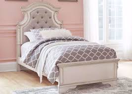 Enjoy saving on your children bedroom furniture today. Realyn Upholstered Twin Bed White Home Furniture Plus Bedding