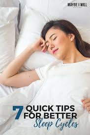 Forking into a fish dinner before bed is a great way to ensure you'll get a good night's rest. 7 Quick Tips For A Better Sleep Cycles Maybe I Will