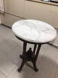 Poly & bark riley marble top rectangle coffee table. Vintage Round Coffee Table Marble Top Furniture Home Living Furniture Tables Sets On Carousell
