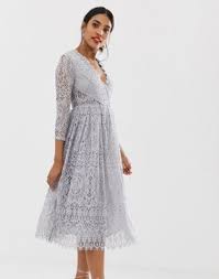 Asos Design Long Sleeve Lace Midi Prom Dress Asos Long Sleeve Lace Short Wedding Dress Lace Dress With Sleeves Prom Dress Trends