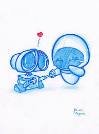 Blue Doodle 7 Wall E Disney Drawings Cute Drawings Art
