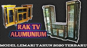 Model meja tv mewah klasik ukir marmer gold with lemari. Aneka Model Rak Tv Minimalis Alumunium Viral Youtube