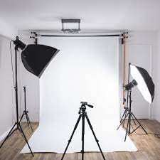Modern Photo Studio With Professional Equipments With Glowing Lights Studio Photography Lighting Home Studio Photography Photography Studio Design
