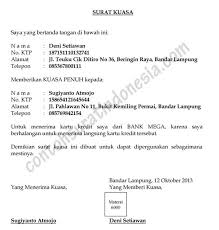Contoh surat permohonan pelunasan kredit dengan keringanan. Contoh Surat Kuasa Kredit Motor Contoh Surat