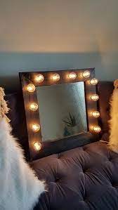 Farmhouse mirror, rustic wood mirror, large wall mirror, bathroom mirror, vanity mirror, wood frame modern mirror blackbirdfurnitureco 5 out of 5 stars (427) $. Black Wood Rustic Light Up Makeup Vanity Mirror Make Up Beauty Etsy Makeup Vanity Decor Diy Vanity Mirror Diy Makeup Vanity