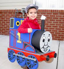 Homemade Thomas The Train Boy Costume When Our Three Year Old Little Boy Declared That He Wanted To Be Thomas Boy Costumes Train Costume Up Halloween Costumes