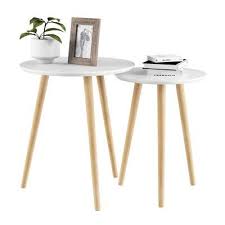 Nesting End Tables With Circular Top White Yorkshire Home In 2020 Nesting End Tables White End Tables End Tables