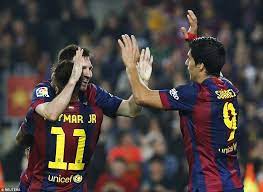 Barcelona 5 1 Sevilla Messi Becomes La Liga All Time Top Goalscorer Barcelona Team Messi Luis Suarez