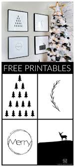 Black And White Modern Christmas Printables Christmas Prints Modern Christmas Christmas Printables