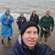 Beautiful morning for a dip,water 14 degrees absolute bliss