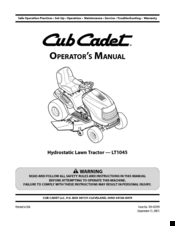Curbside pickup · everyday low prices · savings spotlights Cub Cadet Lt1045 Operator S Manual Pdf Download Manualslib