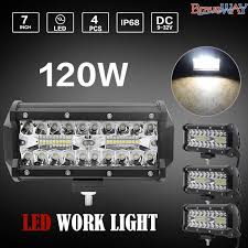 They don't come with connectors so plan to solder your own on. Buy Tri Row 7 Inch Led Light Bar 120w Led Work Lights For Truck Car Spot Flood Beam Offroad 4wd At Affordable Prices Free Shipping Real Reviews With Photos Joom