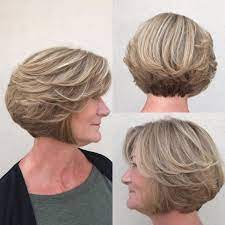 Layered Ash Blonde Bob For Older Women Short Bob Hairstyles Older Women Hairstyles Short Hairstyles For Women