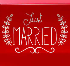 Muursticker Just Married Tenstickers