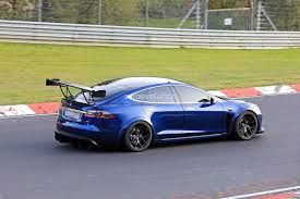 Tesla Model S Plaid Prototype Back At The Ring With Big Wing Tesla Model S Tesla Model Tesla