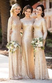 Glam Sequin Bridesmaid Gowns From Sorella Vita Long Sleeve Bridesmaid Dress Gold Bridesmaid Dresses Sequin Bridesmaid Dresses