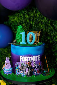 Birthday Cakes For 10 Year Old Boy Fortnite Fortnite Birthday Party Ideas Photo 1 Of 10 Catch My Party Boy Birthday Cake Boy Birthday Parties Birthday Cake Kids