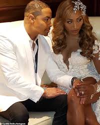 Cynthia bailey shared how she feels about nene leakes attending her future wedding to her fiance mike hill. Rhoa S Cynthia Bailey And Fiance Mike Hill Pose For Nyc Bridal Shoot Ahead Of October Nuptials Daily Mail Online