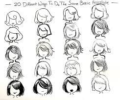 Twenty Ways Basic Hairstyle By Neongenesisevarei On Deviantart How To Draw Hair Drawings Face Drawing