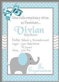 Invitacion Baby Shower Elefante Para Nino Decoracion Baby Shower Invitaciones Baby Shower Baby Shower Nina