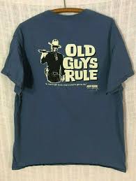 Old Guy S Rule Men S John Wayne Blue Short Sleeve 100 Cotton T Shirt X Large Xl Shirts Blue Shorts Cotton Tshirt