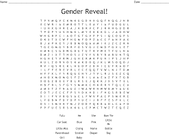 Tiny hands and tiny toes. Gender Reveal Word Search Wordmint