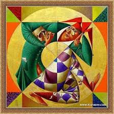hindart3 لوحات رسم من المدرسة التكعيبية بريشة الفنان georgy kurasov cubist art cubist artists art