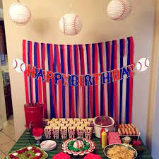 Paint mason jars white and draw on red stitching. Buy Laventy Baseball Birthday Banner Baseball Banner Banner Baseball Themed Birthday Banner Baseball Theme Party Banner Baby Boy Birthday Party Decor Party Supplies Online In Indonesia B07rhsp31m