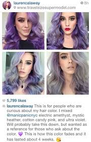 Purple Mermaid Hair Color Naturally Fading To A Pastel