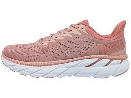 Tennis shoes for hard courts are extra durable because the court wears them down quickly; Hoka One One Clifton 7 Women S Shoes Misty Rose Brown Tennis Warehouse Europe