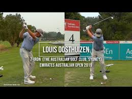 Here, louis analyses his famous swing, and the stability it gives him. Louis Oosthuizen Golf Swing 7 Iron Dtl Fo Emirates Australian Open Sydney December 2019 Youtube