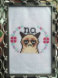 See more ideas about cross stitch, stitch, cross stitch patterns. Stitch A Grumpy Cat Cross Stitch Pattern Because She Would Have Hated That Cross Stitch