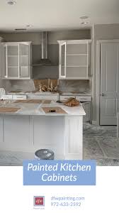 Cabinet Refinishing With White Paint Dfw Painting In 2020 Refinishing Cabinets Refinished Cabinet
