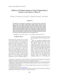 Is just another lemon tree. Pdf Influence Of Climate Change On Natural Degreening Of Lemons Citrus Limon L Burm F