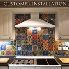 Mexican Talavera Tile Decal Auftrag Pack Der Entwurf Enthalt Insgesamt 44 Fliese Abziehbilder Einzeln Geschnitt Fliesen Wand Boden Vinyl Kuchendekoration