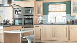 Contemporary Maple Cabinets With Big Brushed Nickel Pulls And Blue Color As Accent Color Kitchen Cabinets Kitchen Worktop Kitchen Design