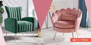 Orange fabric with wood accents@@also available in a variety of fabric and leather colors. 14 Best Accent Chairs To Spruce Up Your Space In 2021 Today