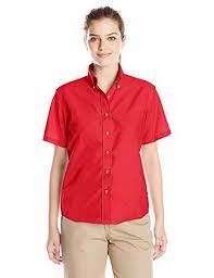 Red Dress Shirt For Cindi Red Shirt Dress Short Sleeve Dress Shirt Poplin Dress