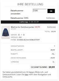 Das findest du meistens direkt bei der einlösung heraus. 20 Rabatt Auf Kindermode Bei H M Kostenloser Versand