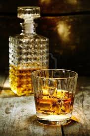 Glass And Bottle Of Hard Liquor Like Scothc Bourbon Whiskey Whiskey Color Palette Color Balance